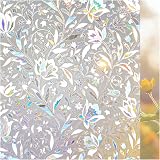 Lifetree Stained Glass Window Film 60x300cm Privacy Rainbow Self-Adhesive
