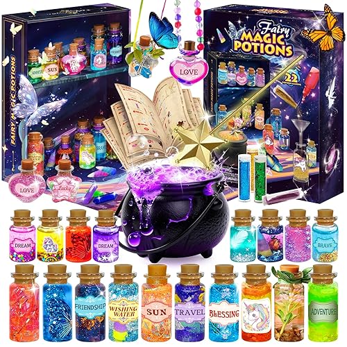 Fairy Unicorn Potions Making Kit children, 22PCS Potion Bottles DIY Craft Set, Magic Potion Kits for Girls & Boys Ages 6-12+, Creative Craft Toy for Christmas Halloween Birthday