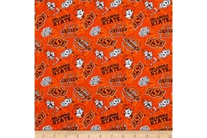 SYKEL ENTERPRISES NCAA Oklahoma State Cowboys Tone on Tone Cotton, Fabric by the Yard
