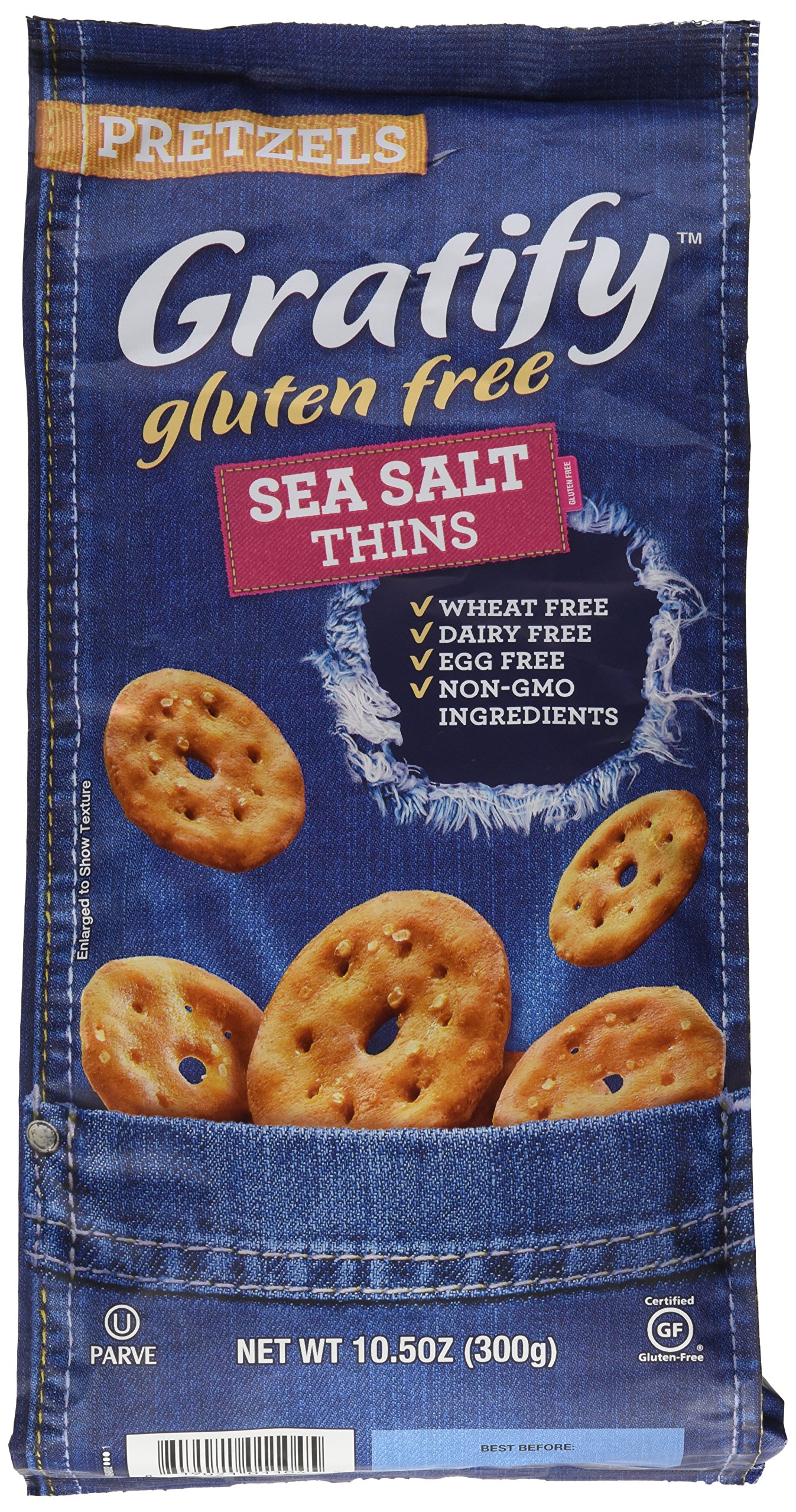 Gratify Gluten Free Pretzel Thins Sesame Seed Vegan GF