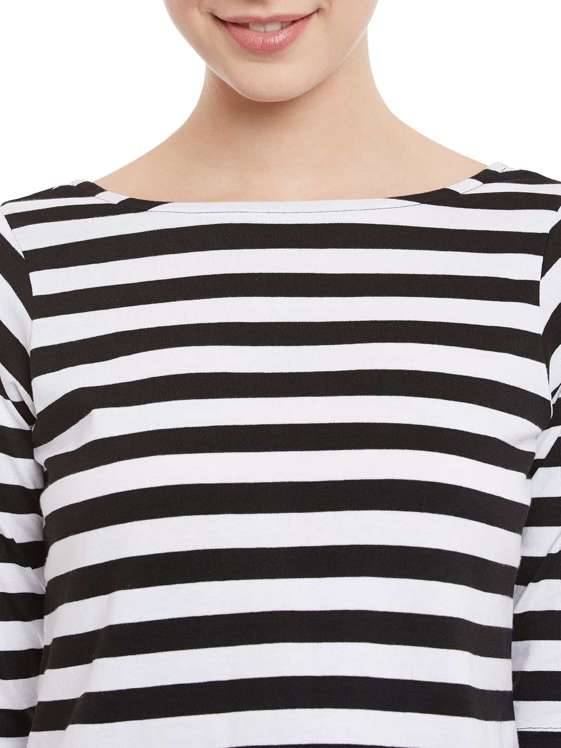 miss chase womens black and white striped crop top