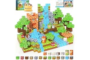 KIDIYEE 100PCS Magnetic Blocks - Build Mine Magnet World Forest Set, STEM Building Toys for Kids Ages 4-8, Classroom Must Haves Construction Toys, Sensory Toddler Toys Gift for 3+ Year Old Boys & Girls