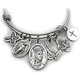 St. Margaret of Scotland Bangle Bracelet, Patron Saint Confirmation, Catholic Jewelry Gift