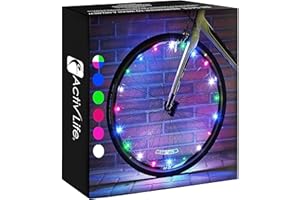 Activ Life Bike Wheel Lights (2 Pack for 2 Wheels, Multicolor), LED Bicycle Wheel Lights for Bike Wheels & Tire Spokes, Easte