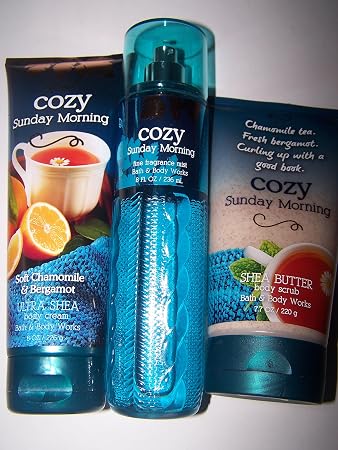 Amazoncom 3 Piece Bath Body Works Cozy Sunday Morning