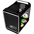 BitFenix Prodigy M 2022 PC Case, ARGB Micro ATX Case, Gaming PC, Compact PC Case for Micro ATX and Mini ITX Motherboards, Mesh Front, Tempered Glass Window, Black