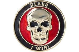 ARTISAN OWL Heads Or Tails I Win You Lose Skull Challenge Coin