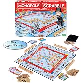 Monopoly Scrabble, Game Mash Up, by Winning Moves Games USA | Play in Under One Hour, Score Your Scrabble Word - Move Your Token, 2 to 4 Players, Ages 8+