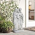 LuxenHome Holy Family Statue, 19 Inch Tall Off White Polyresin Holy Family Statue Catholic, Indoor Outdoor Patio Decor for Sagrada Familia Estatua, Garden Home Decor Gift