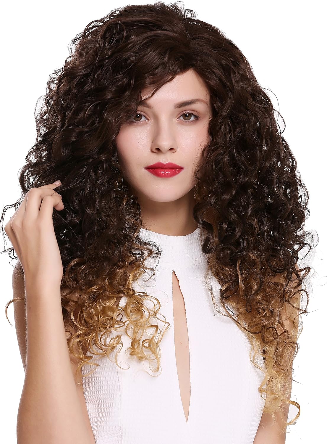 WIG ME UP, AMOG-10+10CM-R674 Quality women's wig loose hair long curls lady voluminous brown blonde mix - Image 3