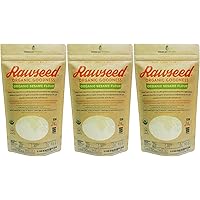 Rawseed Organic Sesame Flour 4.5 lbs 3 Pack (24 oz) Natural 100%, Gluten Free