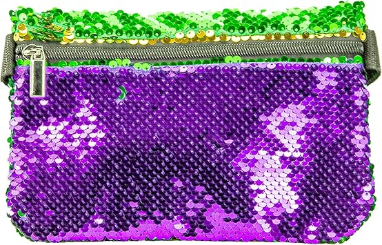 purple sequin fanny pack