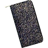 KUKOO Glitter Wallet for Women Shiny Long Phone Clutch Purse Ladies Card Holder
