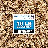 MagicWater Crinkle Cut Paper for Gift Baskets - 10LB Kraft - Perfect for Shredded Paper Filler, Basket Filler, Gift Boxes, Bridesmaid Gifts, Christmas Stuffers & More – Ideal for All Occasions