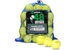 GolfBall Nut Used and Recycled for Titleist Mix Near Mint 4A (White & Yellow & Colors) (24 & 48) Golf Balls Mesh Bag Included