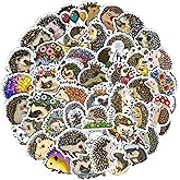Hedgehog Stickers - 50Pcs Waterproof Vinyl Hedgehog Jungle Stickers for Water Bottles,Laptops,Scrapbook, Travel Luggage