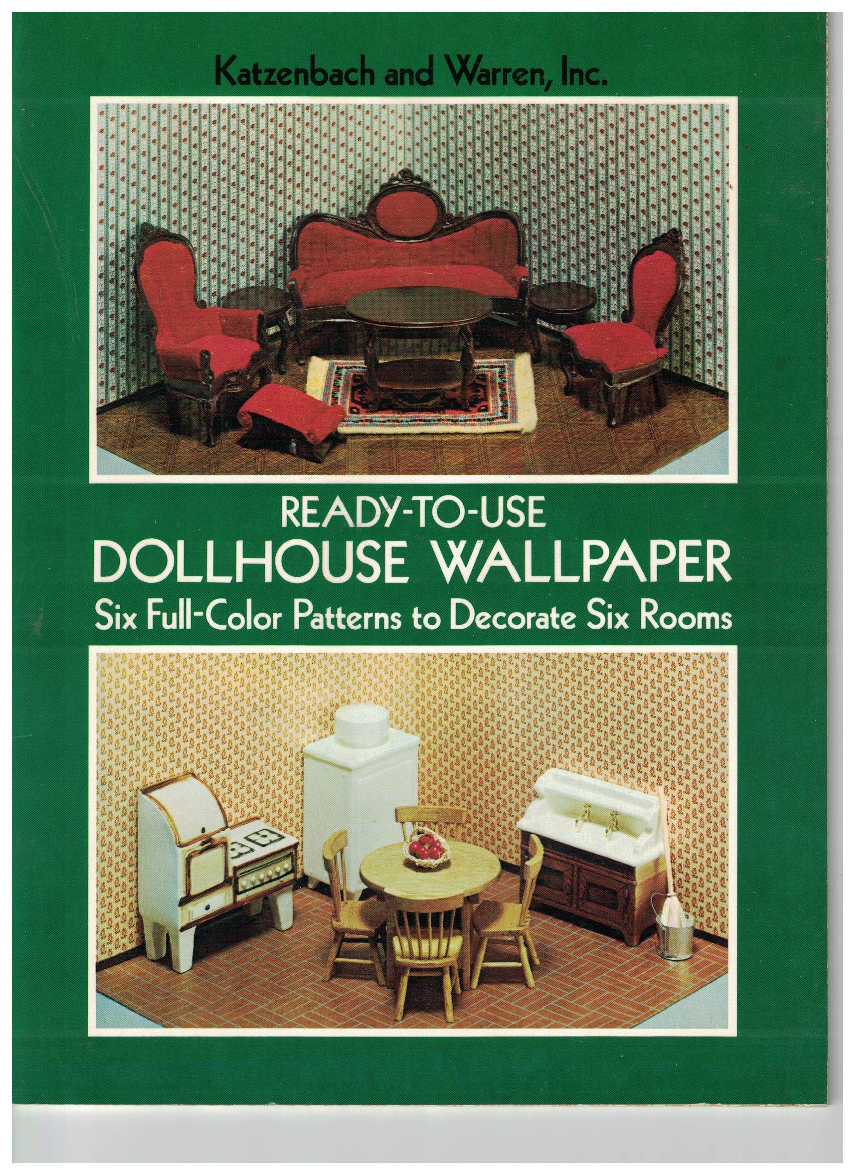 Ready To Use Dollhouse Wallpaper Six Full Color Patterns To
