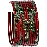 JD'Z COLLECTION Indian Bangles Jewelry Bollywood Bangle Set Bridal Traditional Dailywear Glass Bangles Set for Women Bangles Ethnic Wear