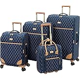 LONDON FOG Queensbury With Lightweight, Expandable, Telescoping Handles, Navy, 4 Piece