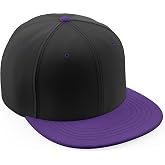 Daxton Classic Blank Snapback Flat Bill Visor Hat Cap One Size Adjustable Back