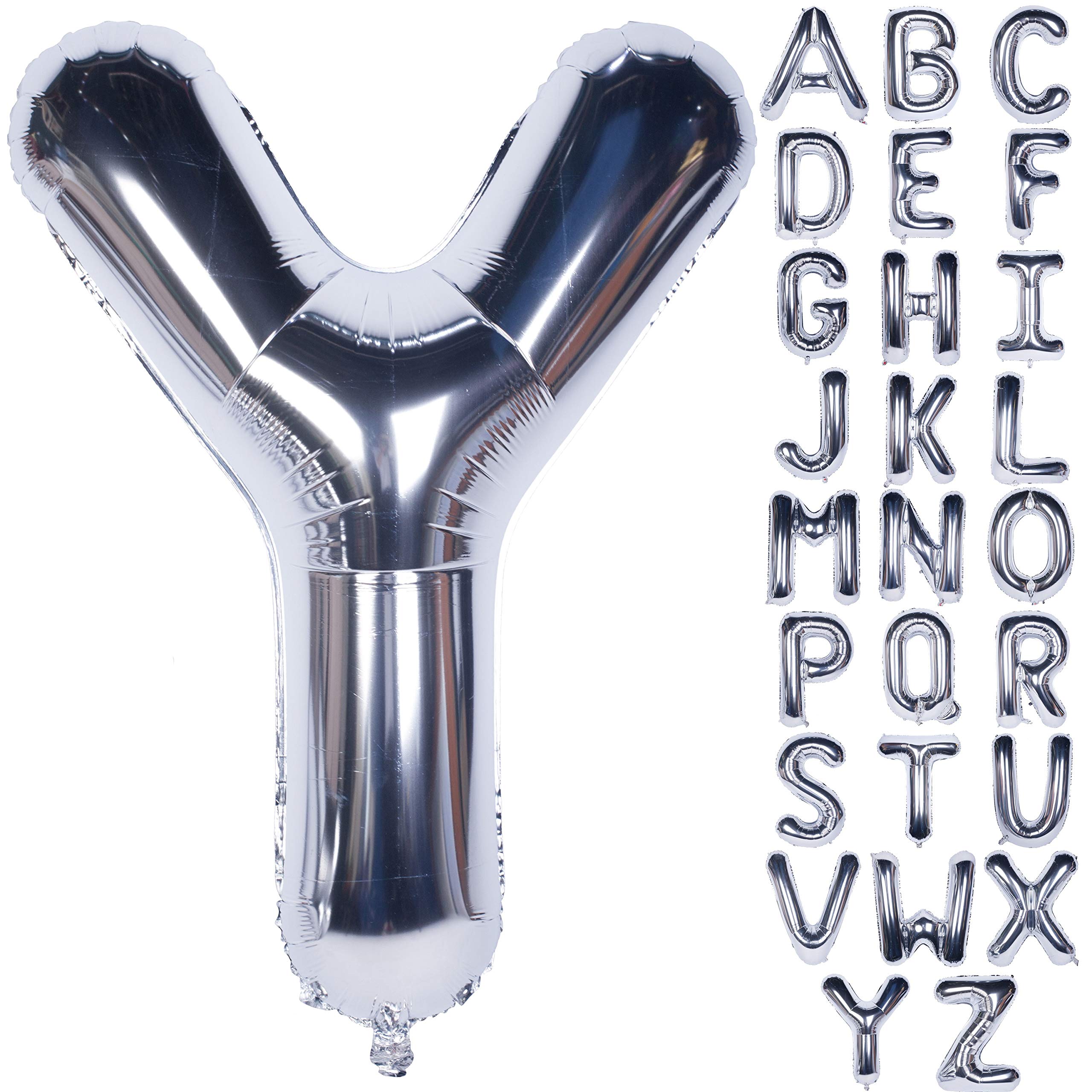 Letter Balloons Silver Large Letter Y Balloon 40 Inch Foil Helium Alphabet Balloons Birthday Party Baby Shower Graduation Ceremony Decoration (Silver Letter Y)