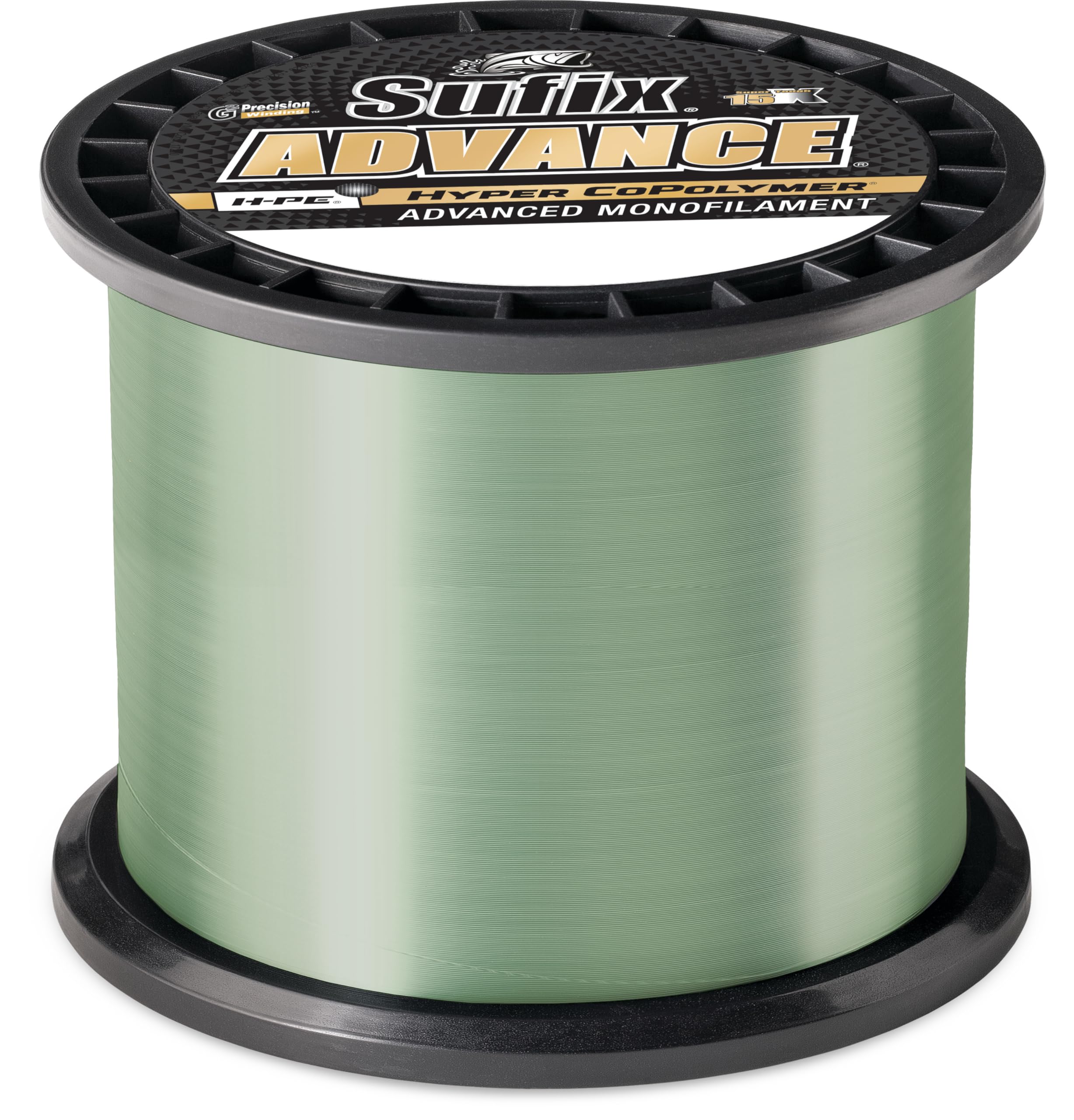 Sufix, Advance Monofilament Line, 4 lbs Tested, .008" Diameter, 330 Yards, Low Vis Green