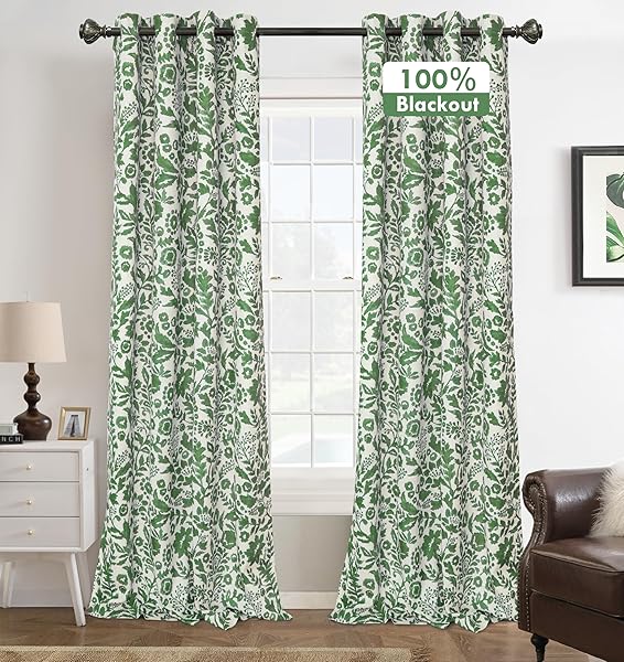DRIFTAWAY JULIA 100% BLACKOUT LINEN CURTAINS FOR BEDROOM...