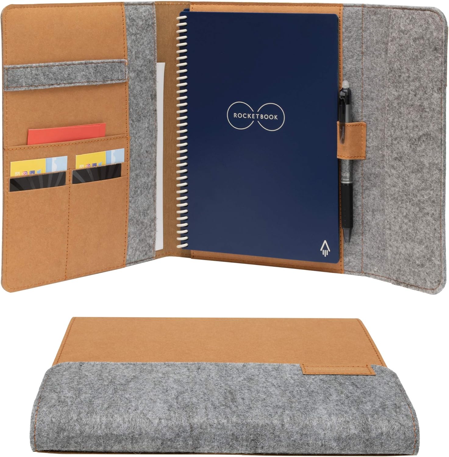 Rocketbook Smart Notebook Folio Cover 100 Recyclable, Biodegradable