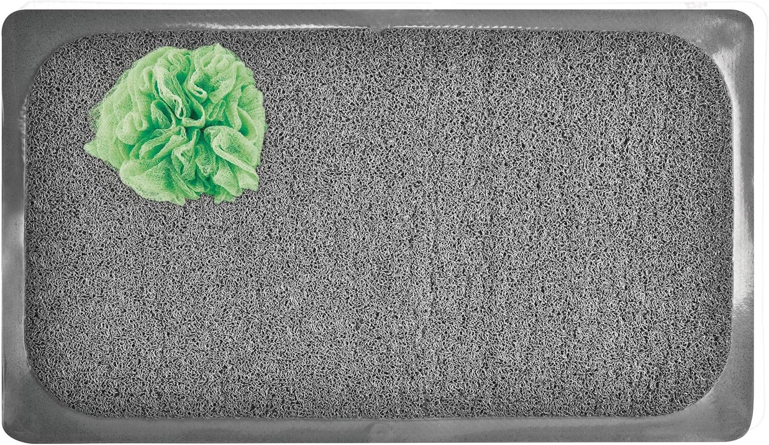 mDesign Loofah Non-Slip, Quick Drying Cushioned Mat with Suction Cups for Bathroom Shower or Tub - Natural Cream/Tan: Home & Kitchen