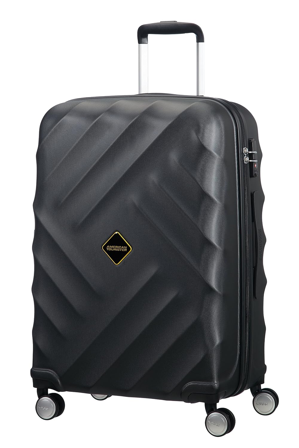 American Tourister Crystal Glow Spinner  TSA Maleta Litros Color Negro