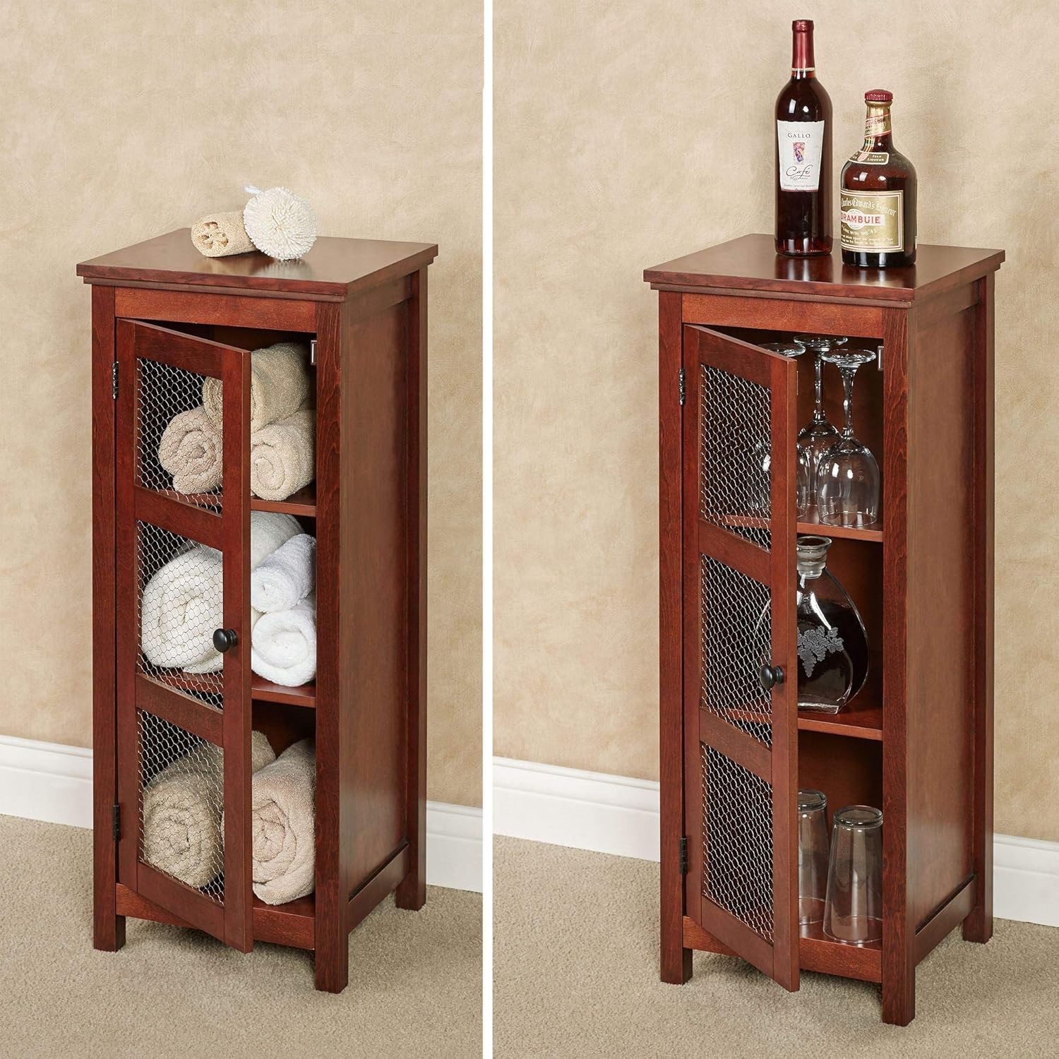 Amazon Com Alston Storage Cabinet Natural Cherry Kitchen Dining