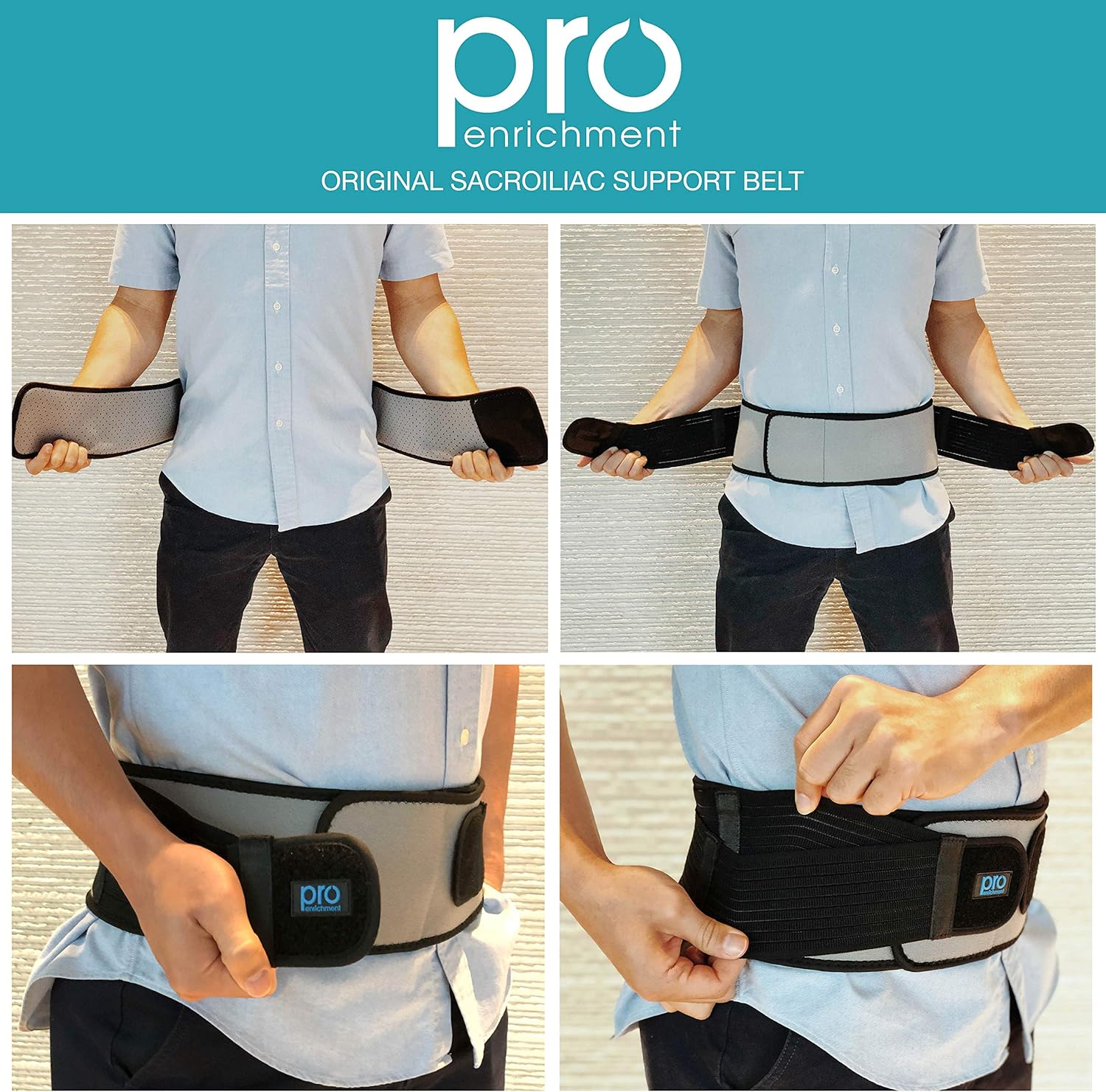 Sacroiliac Hip Belt for Women & Men That Alleviate Sciatica, Lower Back & Lumbar Pain Relief. Diamond Back Brace Provides SI Joint Pelvic Support Nerve Compression & Stability Anti-Slip (Regular Size): Health & Personal Care