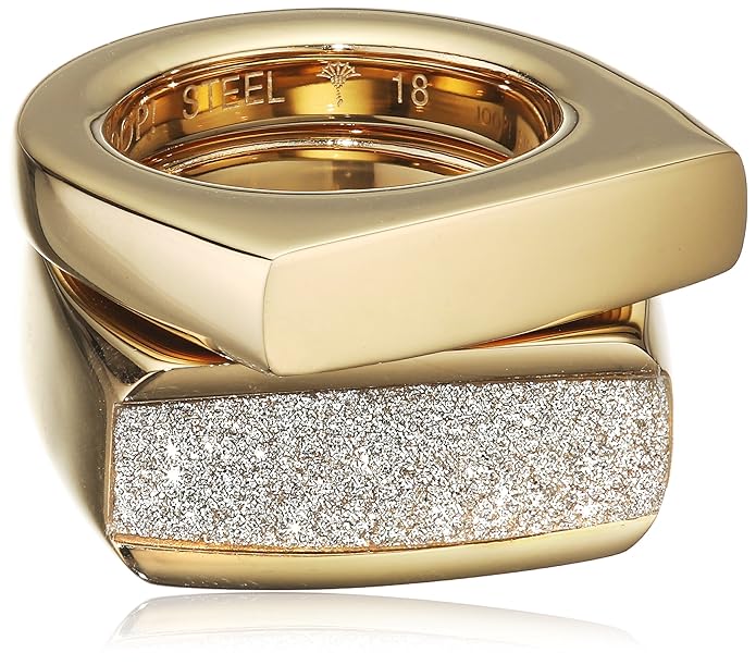 Joop! Damen-Ring Edelstahl Zirkonia metallic Brillantschliff Gr. 56 (17.8) - JPRG10630A190