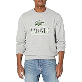 Lacoste mens Fleece Crew Neck Print Sweatshirt