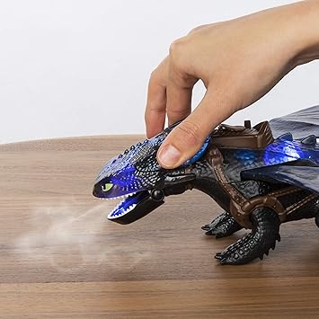 toothless smoke breathing dragon