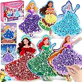 8PCS Poke Art Kits - Magical Princesses, Mess-Free Fabric Creative Art, DIY Arts and Crafts Toys for Kids Ages 3-12, Birthday Christmas Gifts & Party Favors for Girls & Boys 4, 5, 6, 7, 8, 9 Years Old