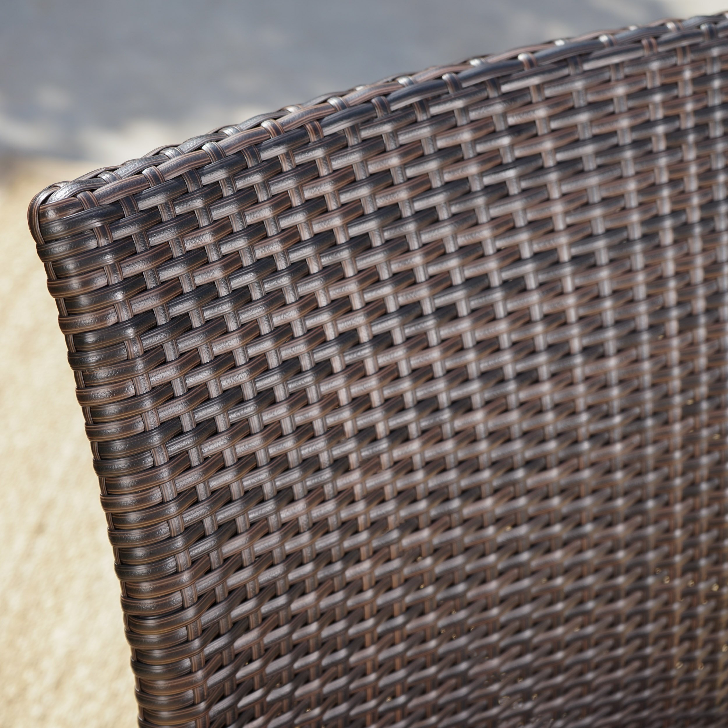 Christopher Knight Home Dover Outdoor Wicker Armless Stacking Chairs