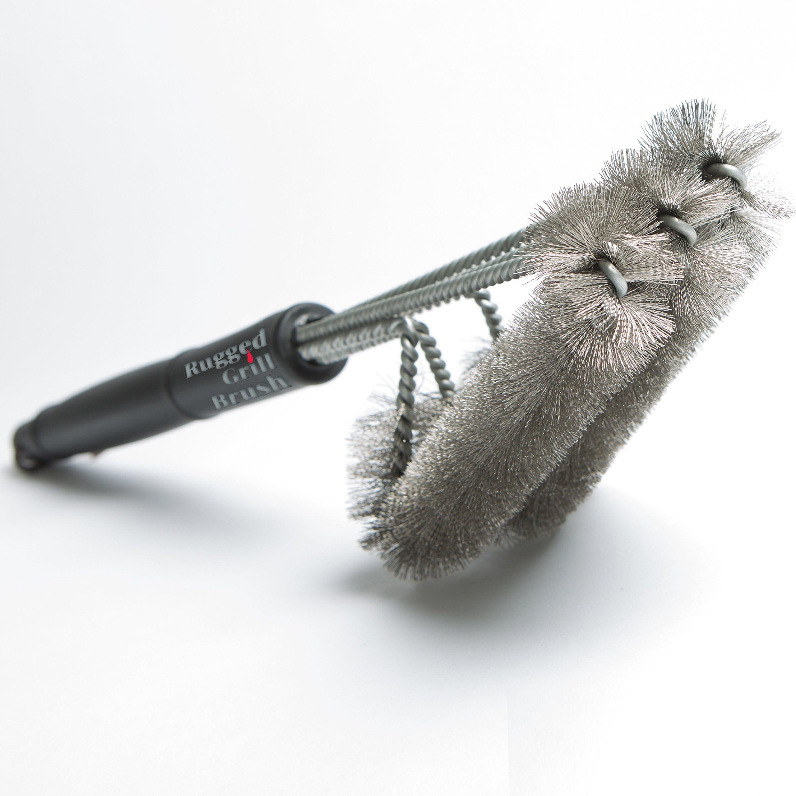 Rugged Grill BBQ Grill Brush Redesigned 18 Brush - Best Value ON Amazon - Industrial Strength Grill Brush - Large Stainless Steel Surface - 100%