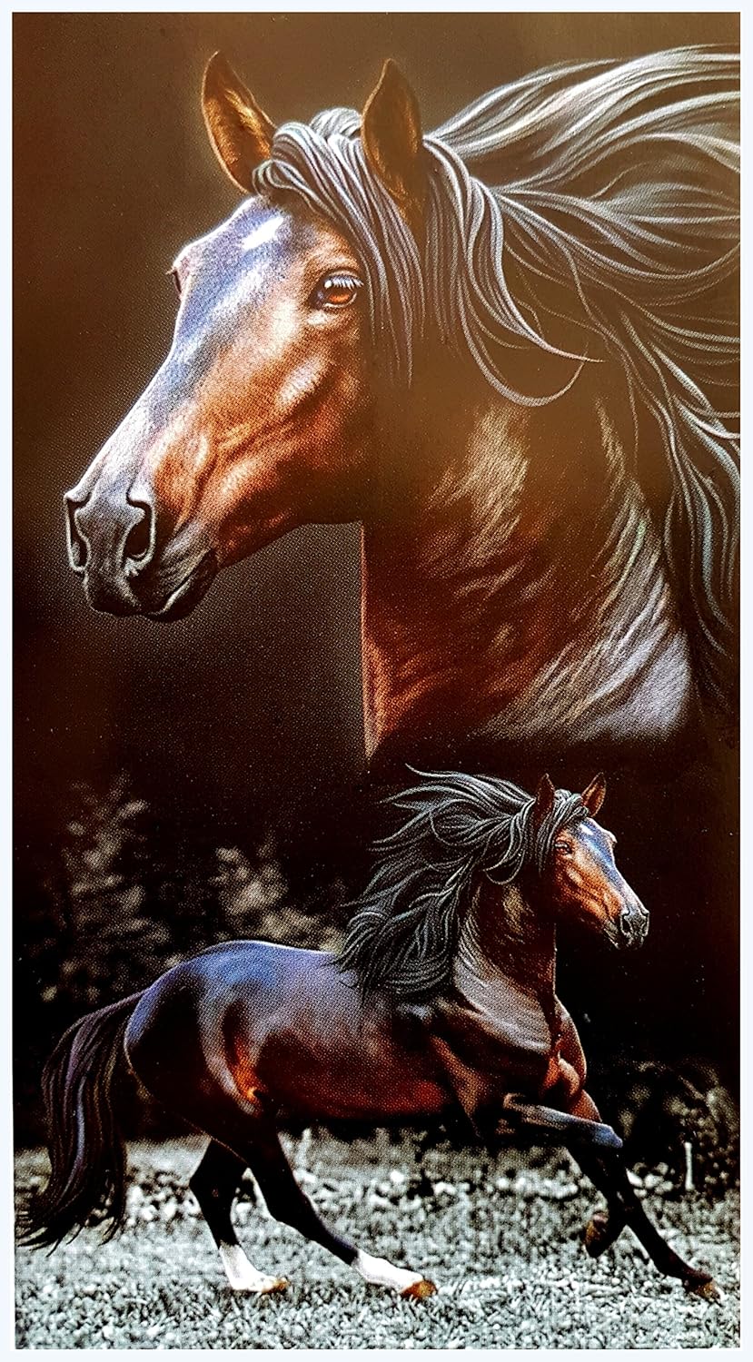 Badetuch, Strandtuch, Handtuch &quot;Black Beauty&quot; Pferd