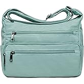 VOLGANIK ROCK RFID Purses for Women Fabric Nylon Multi Pocket Crossbody Bag Ladies Travel Handbag