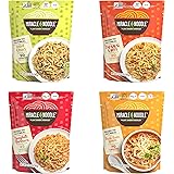 Miracle Noodle Variety Pack (Pad Thai, Japanese Curry, Spaghetti Marinara & Thai Thom Yum) - Ready to Eat Shirataki Noodles,