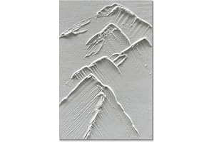 Epicler art White Abstract Art oil painting 36x24 inch minimalist art landscape painting Bedroom Dining Room Living Room Office Home wall decoration