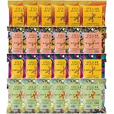 Stellar Snacks Mini Pretzel Braids, 4 Flavor Variety Pack, 1.5 Oz 24 Packs (6 Count x 4 Flavors), Gourmet Pretzel Sticks, Vegan, Kosher, Non GMO, Peanut Free, Healthy Snack