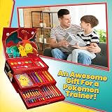 Pokemon Art Supplies Set Colouring Pencils Pens Watercolors Crayons Pikachu view 2