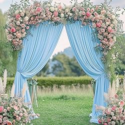 Blue Backdrop Curtains 2 Panels - Wrinkle-Free