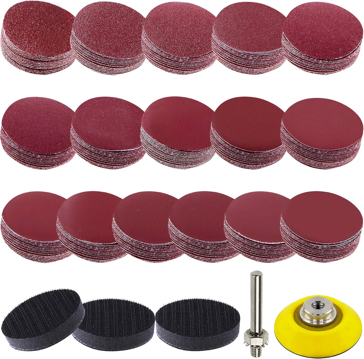 Papier De Ponçage Rond 3 Pouces, Grain 3000 5000 7000 10000, Crochet Et Boucle, Tampon De Polissage, Outils Abrasifs, 20 Pièces