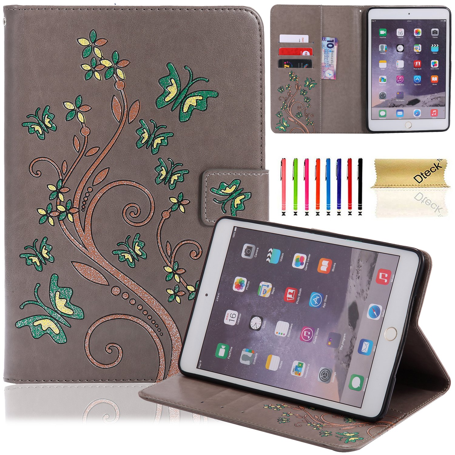 iPad Mini Case, Mini 2/3 Case, Dteck Colorful Butterfly