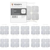reserv 2" x 2" Premium Re-Usable Self Adhesive Electrode Pads for TENS/EMS Unit, Fabric Backed Pads with Premium Gel (Latex Free) (1 Pack (40 electrodes)