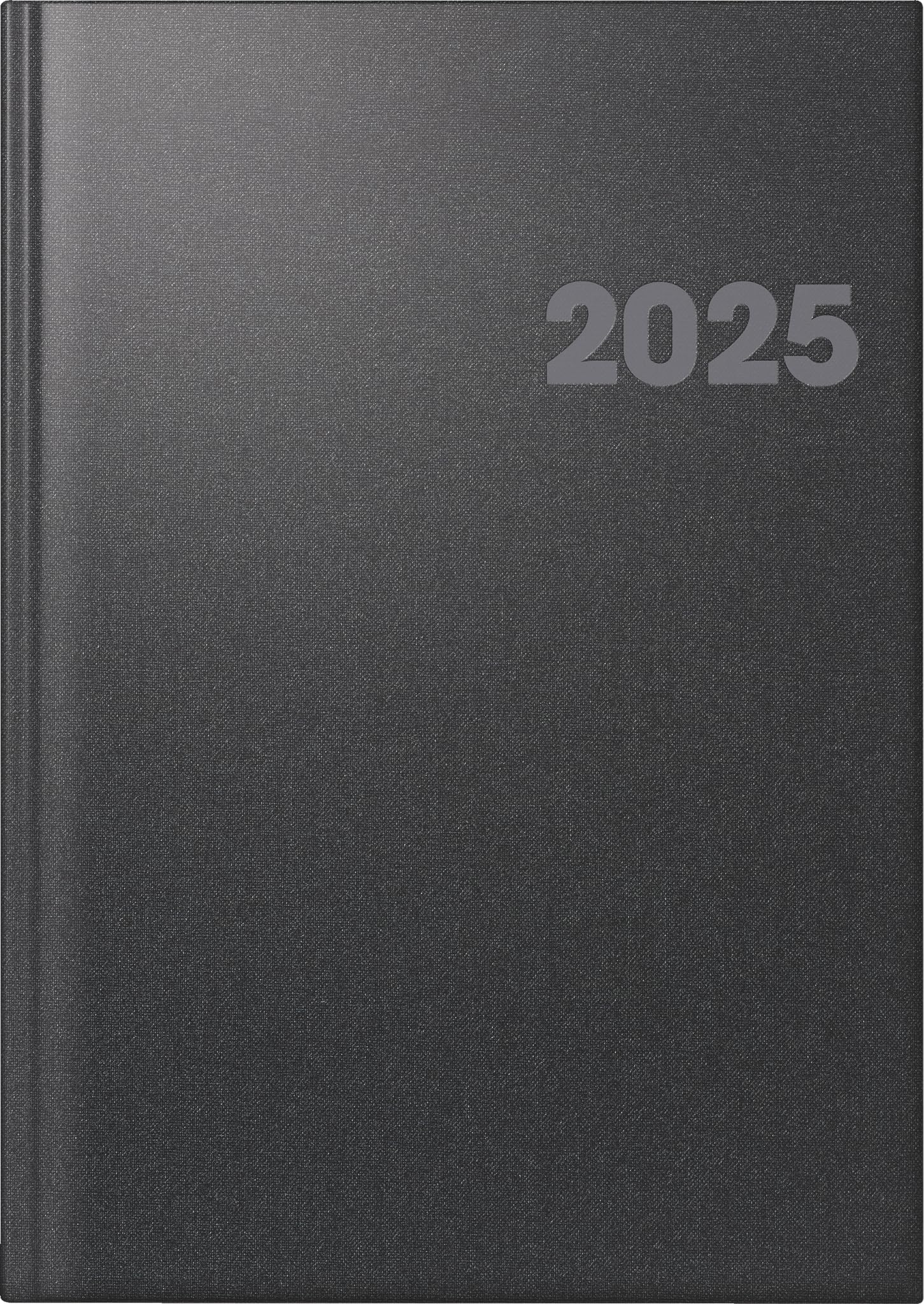 BRUNNEN Book Calendar Model 763 2025 | A4, Plastic, Volcanic Black