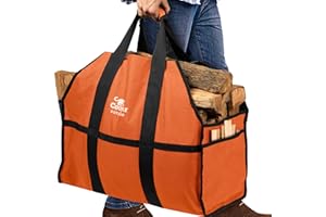 COUGAR OUTDOOR Firewood Carrier Log Holder – Waterproof Firewood bags, Extra Large Capacity, Heavy Duty Canvas, Camping, Wood Fire Stove and Fireplace, Best Bag for Him